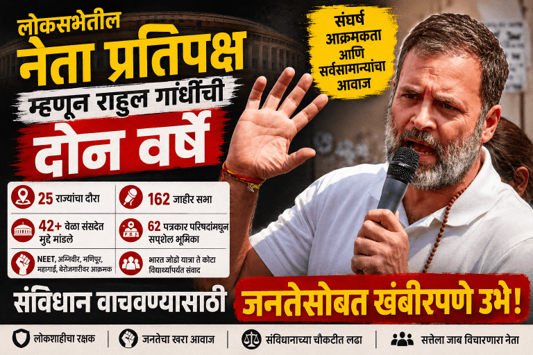 राहुल गांधी: नेता प्रतिपक्ष म्हणून दोन वर्षांचा यशस्वी संघर्ष