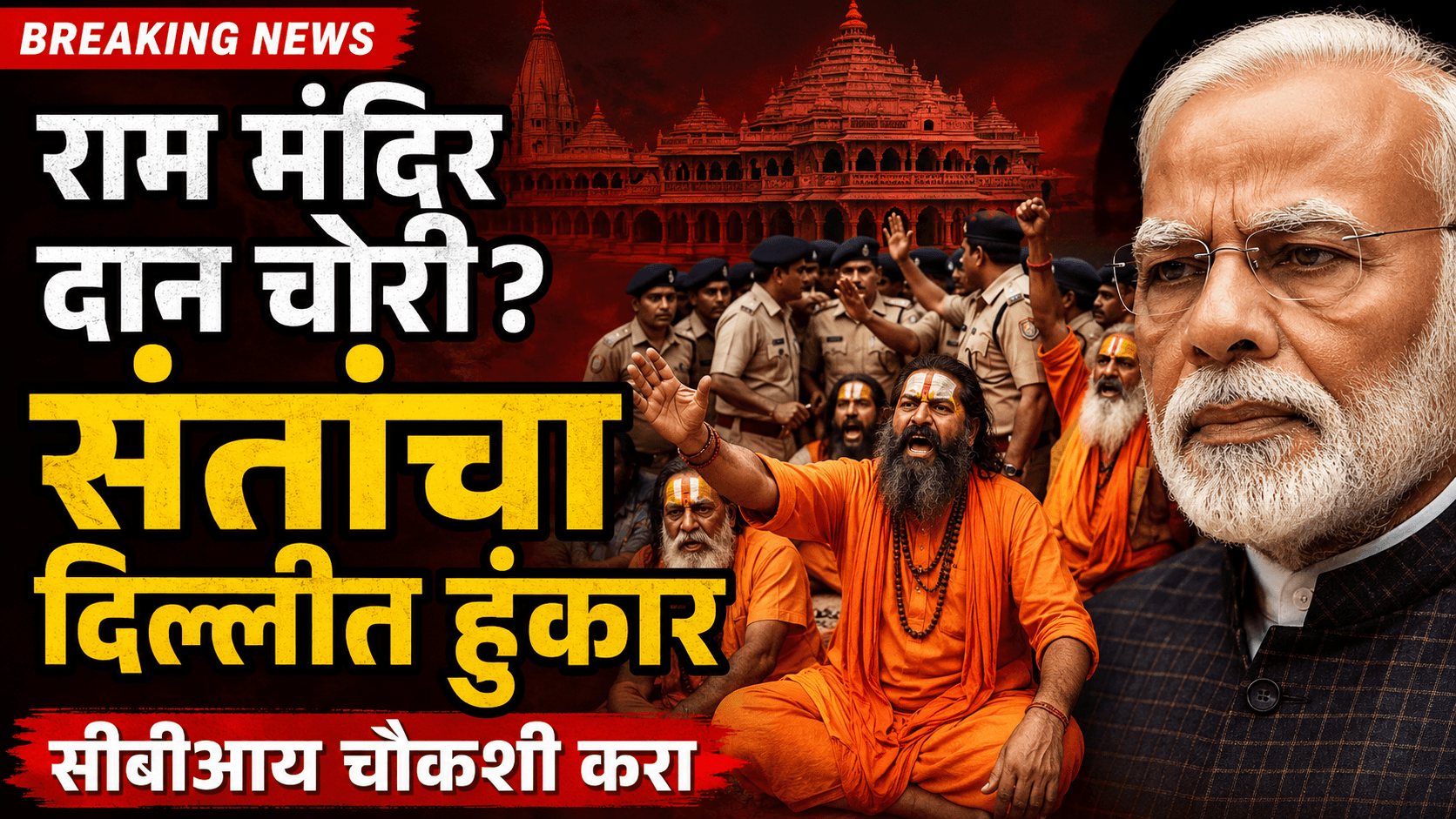 राम मंदिरातील दान चोरीवर साधू-संतांचा गदारोळ; ‘राजा’ वाचवण्यासाठी प्याद्यांचा बळी?