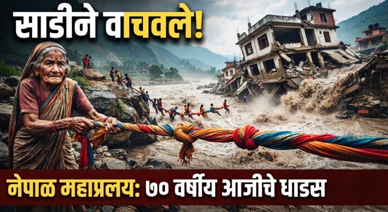 नेपाळ महाप्रलय: ७० वर्षीय आजीच्या साडीने वाचवले २१ जणांचे प्राण!